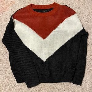 Color-block 3 tone sweater